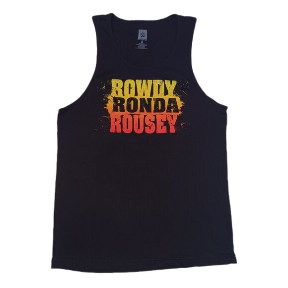 WWE Rowdy Ronda Rousey Womens Size Small Tank Top Black Sleeveless - Picture 8 of 10